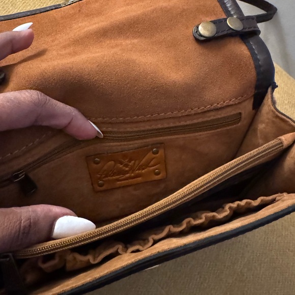 Patricia Nash Leather/Fur Crossbody - Picture 7 of 11